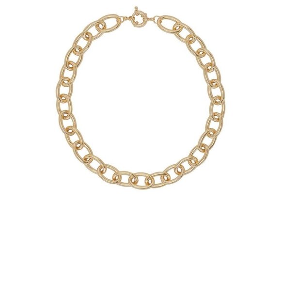 Jordan Road Xl Oval Necklace in 18k Gold Plated Brass - Picture 3 of 7